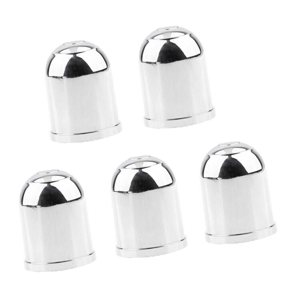 5x Chrome Plastic Tow Ball Bar Clean Protect Towbar Hitch Towball 50mm Car