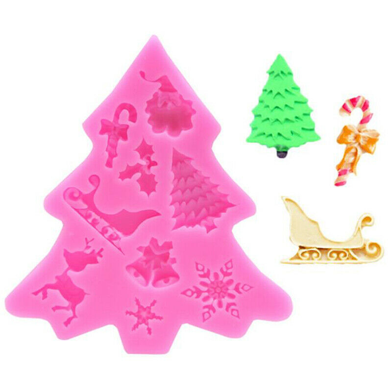 Christmas Tree Fondant Cake Silicone Mold Christmas Cake Chocolate Candy .l8