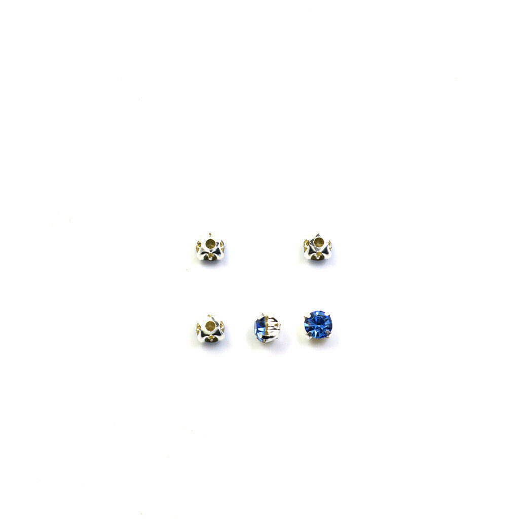 50pcs Crystal Sew On Rhinestones Embellishments Scrapbooking Crafts 8mm