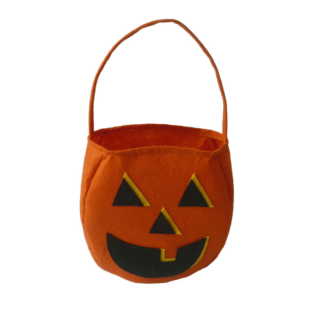 Halloween Bag Kid's Tirck or Treat Pumpkin Fabric Tote Bag Gifts Bucket Bag