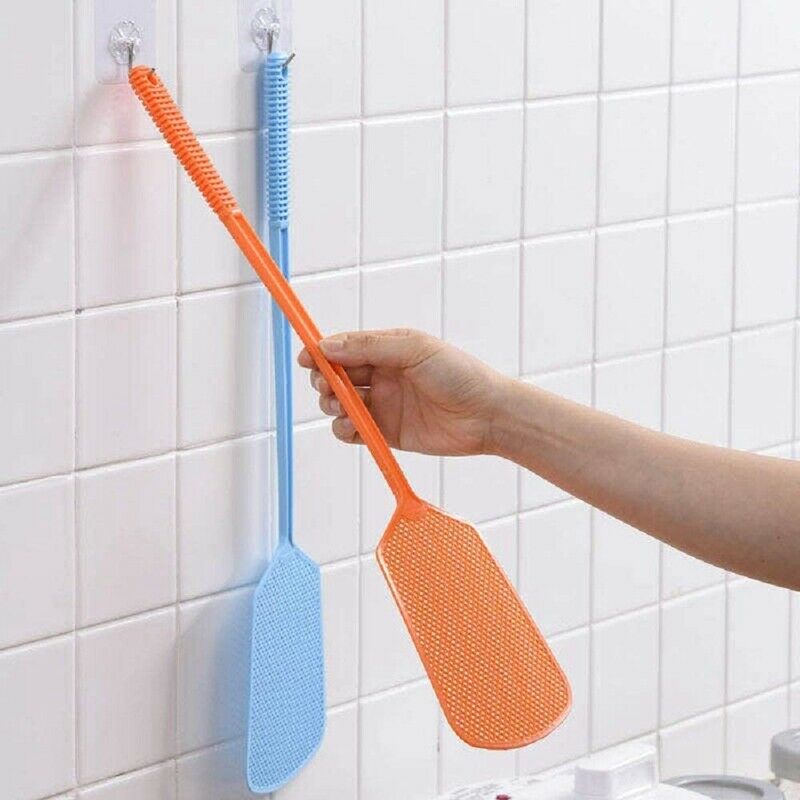 Fly Swatter 10Pack Manual Swat Pest Control Long Handle Swatter Plastic Fly A9H2