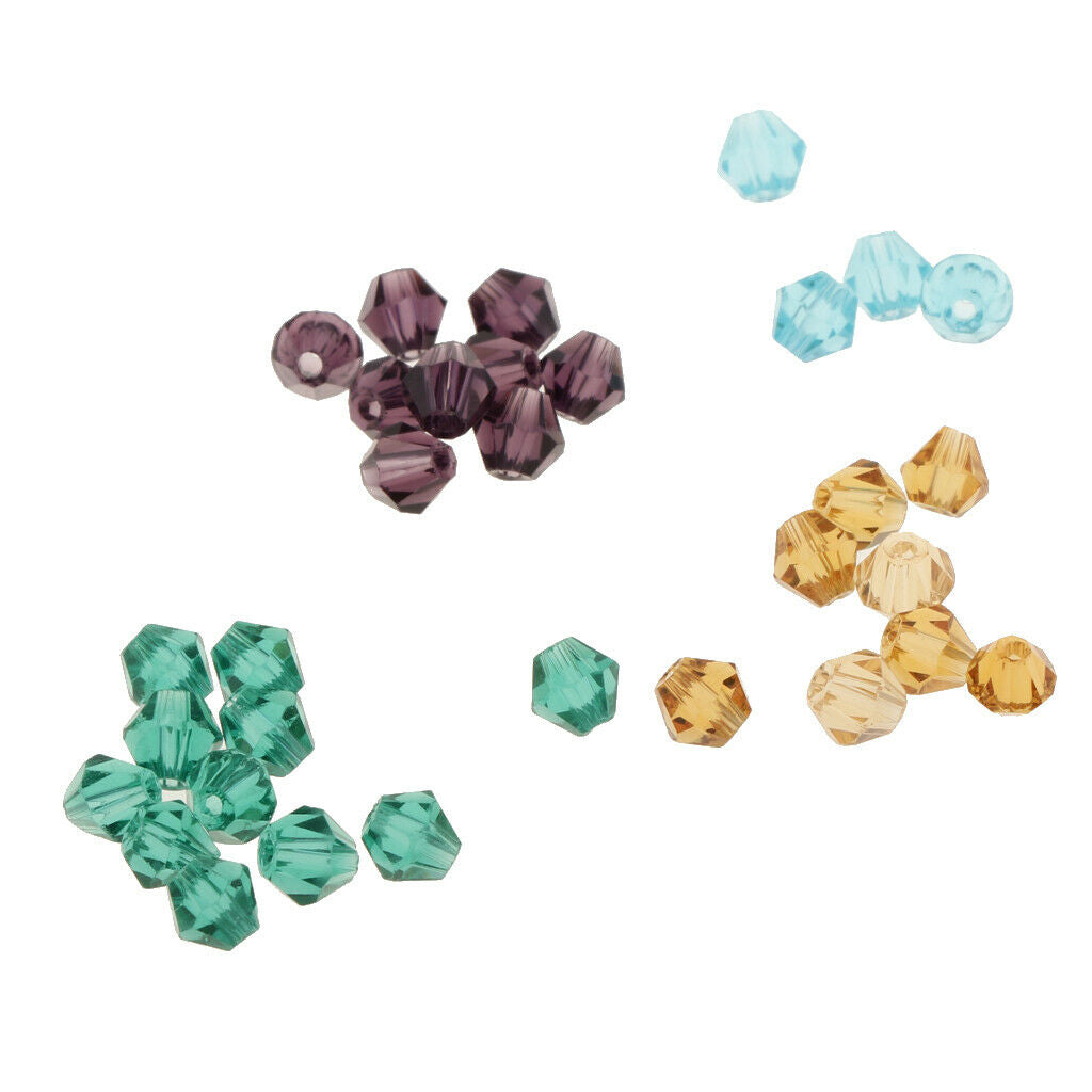 1000pcs Mixed Colors 4mm Crystal Glass Rondelle
