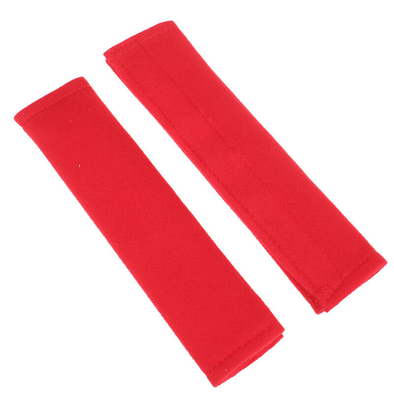 2 Pcs Red Car Seat Belt Shoulder Safety Pads Cover Comfortable Cushion FT.l8