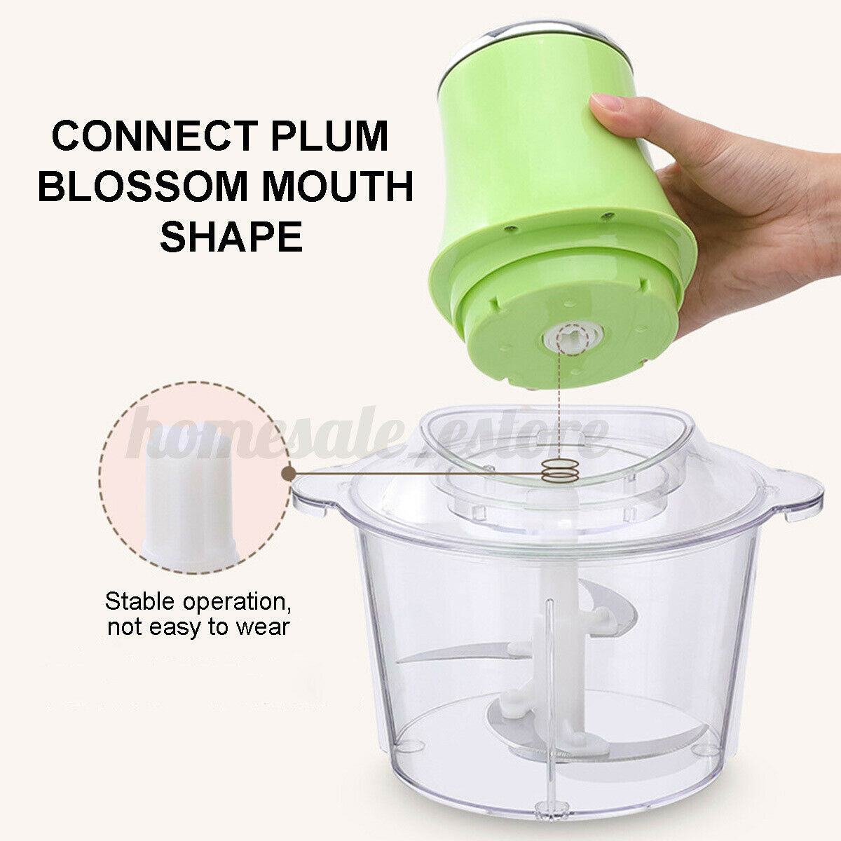 Electric Meat Grinder Mincer Sausage Stuffer Filler Stainless Chopper Machine