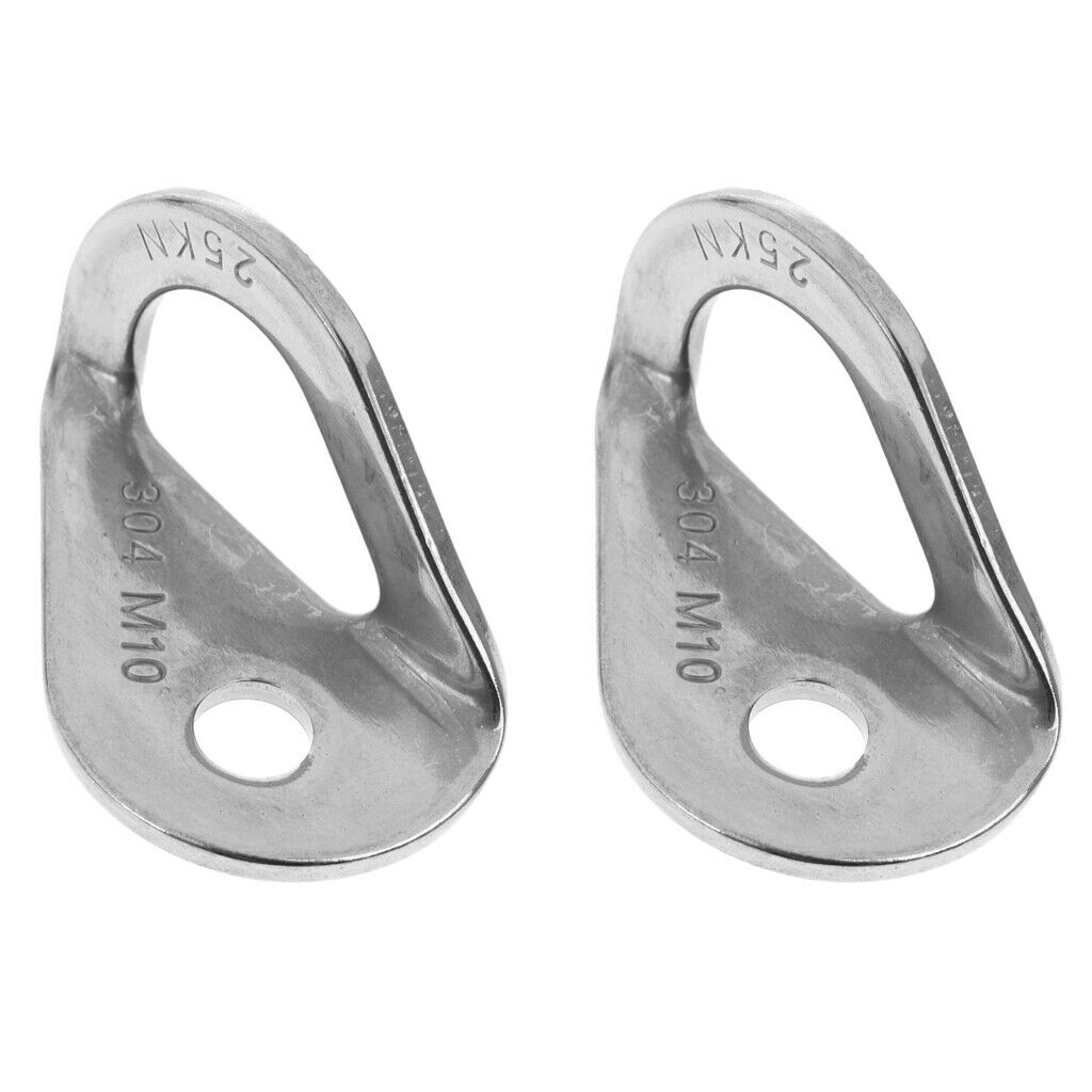 2x 3/8" 25KN Stainless Steel Bolt Hanger for Belay   Rigging Climbing