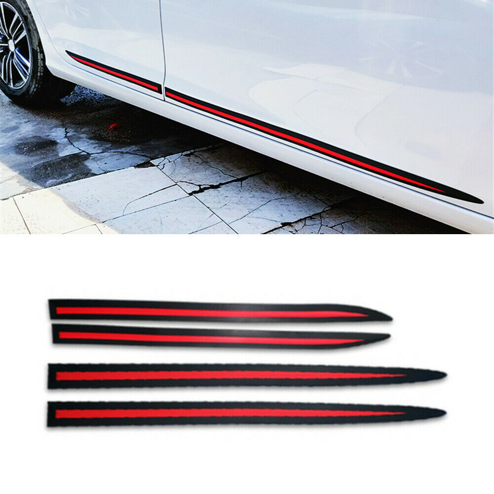 Universal Car Side Skirt Door Side Line Sill Molding Trim Cover Body Protector