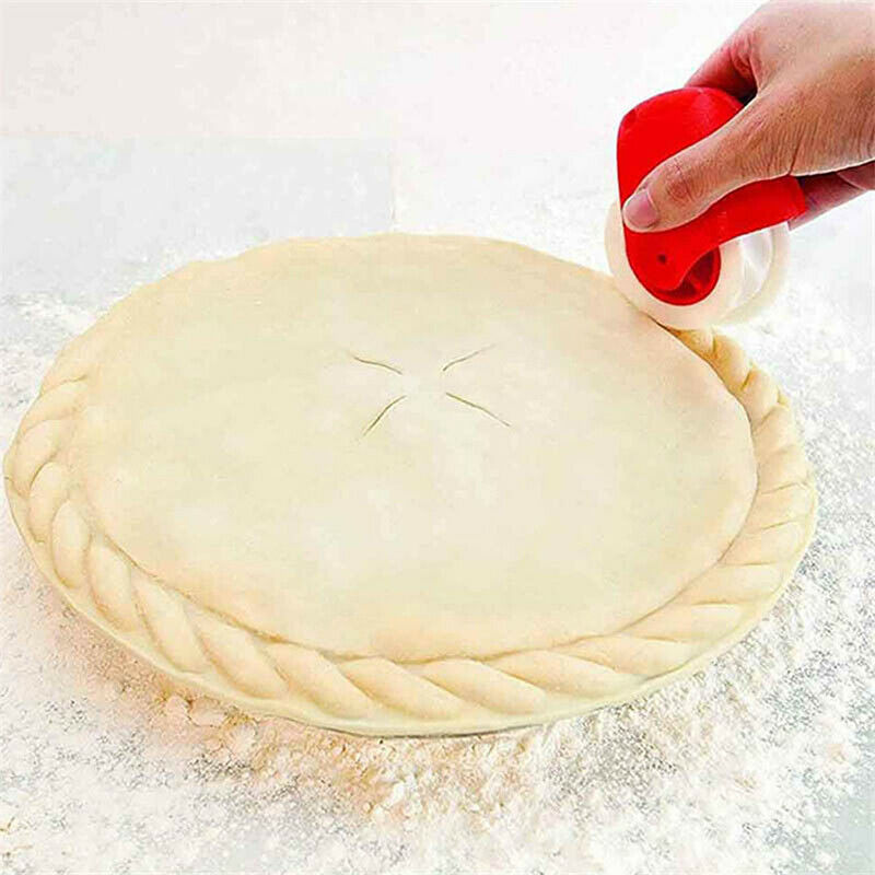 2Pcs Kitchen Pizza Pastry Lattice Cutter Pastry Pie Decor Cutter Plastic .l8