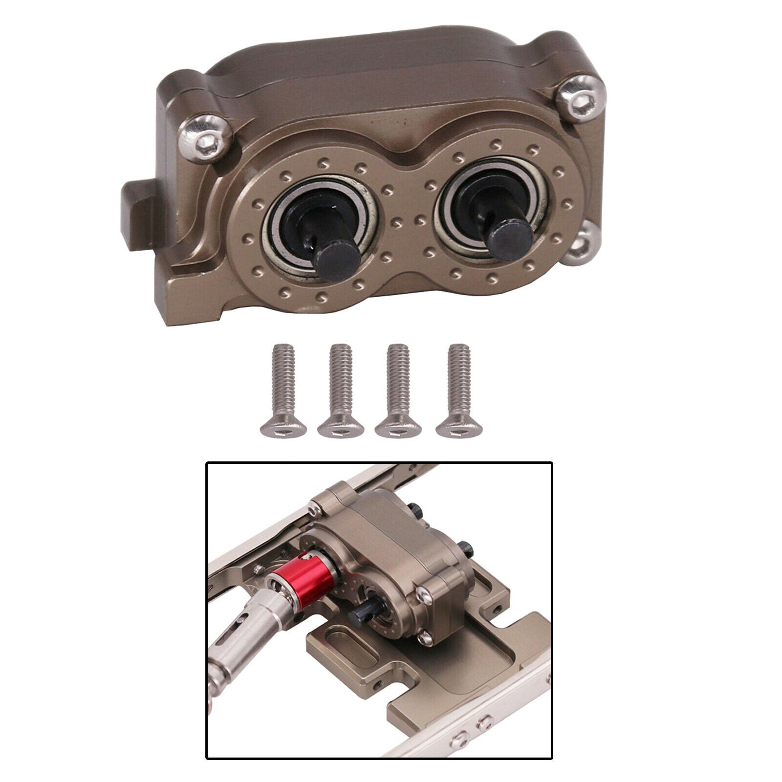 Transfer Case Fit for SCX10 90046 1:10 Off-Road RC Crawler Accessory Parts