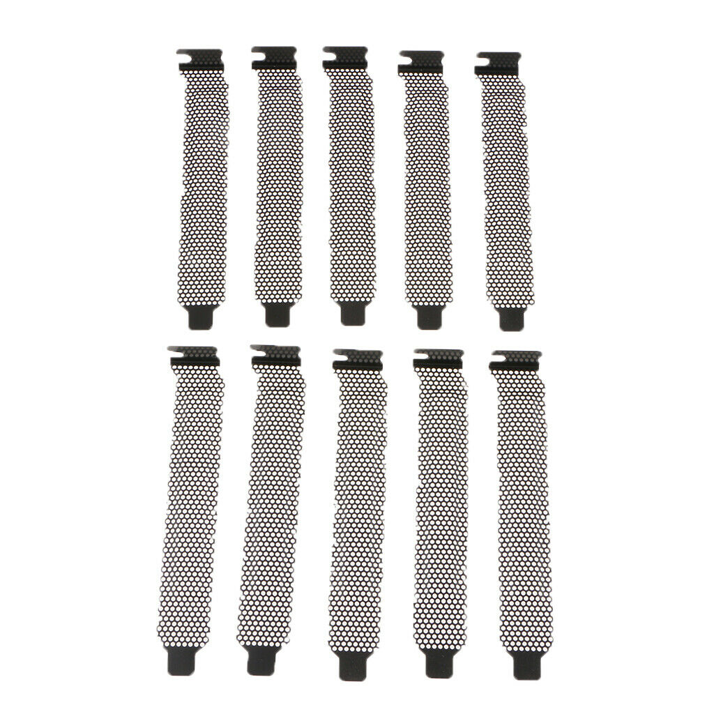 10x Hard Steel Dust Filter Blanking Plate PCI Slot Cover Heating Dissipation