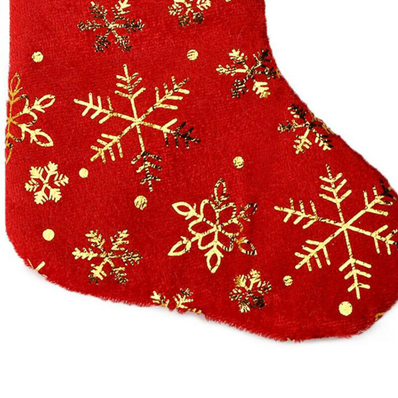 Christmas Stockings Fabric Santa Claus Sock Gift Kids Candy Bag Snowman P.l8