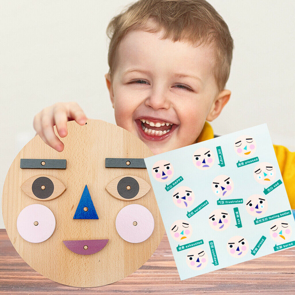 Face Changing Expression Panel Emotion Cognition Blocks Educational Toys