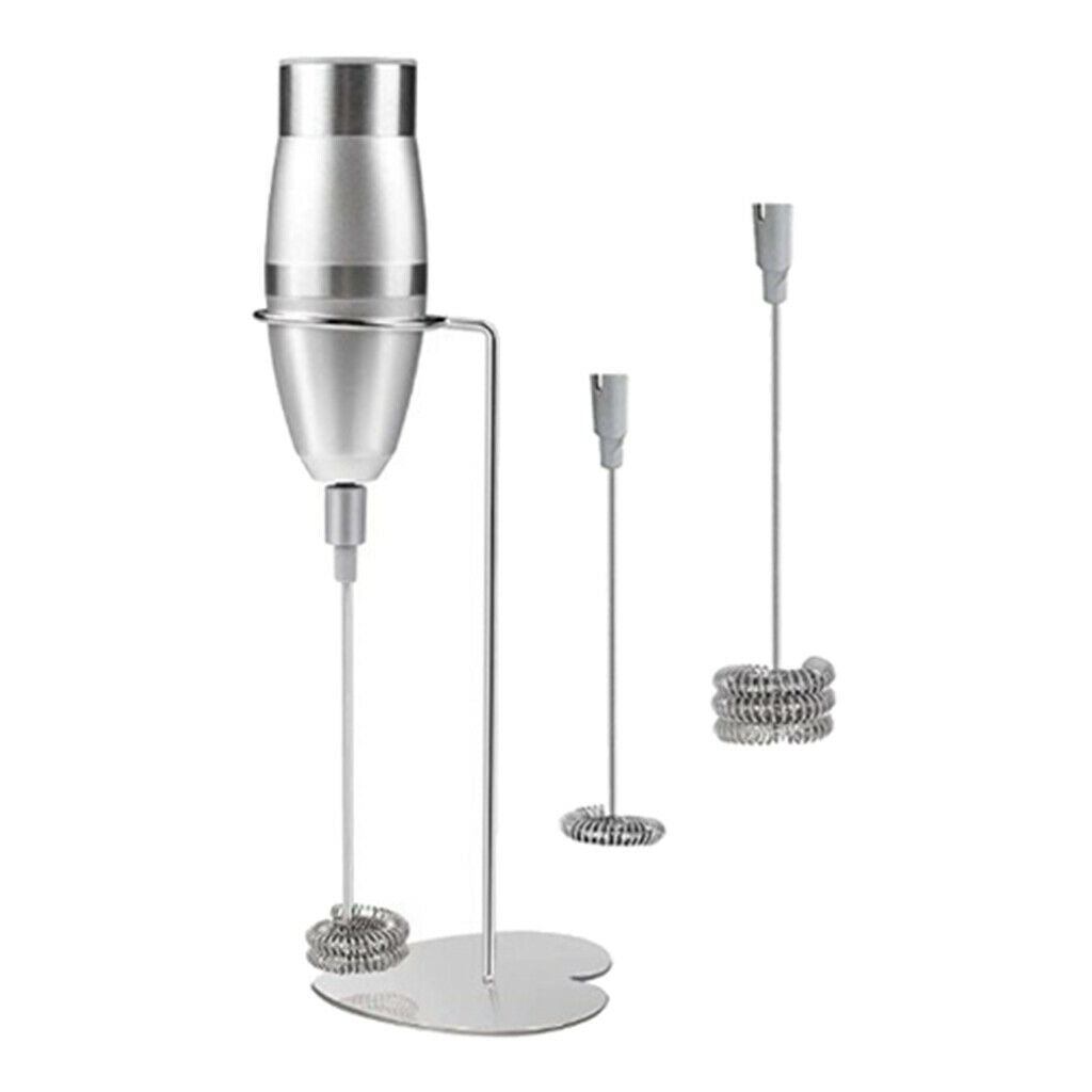 Stainless Steel Milk Frother Handheld Foam Maker Drink Mixer with Whisk Head