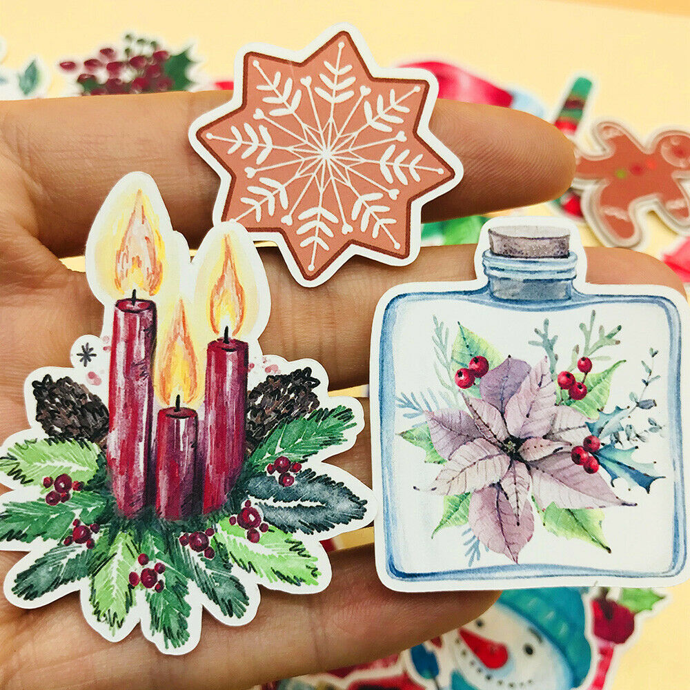 33Pcs Christmas Stickers Santa Claus Snowman Tree DIY Scrapbooking Diary Crafts