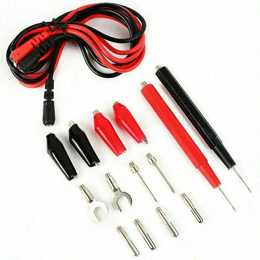 1set (16) Multifunction Digital Multimeter Probe Test Lead Cable Alligator Clip