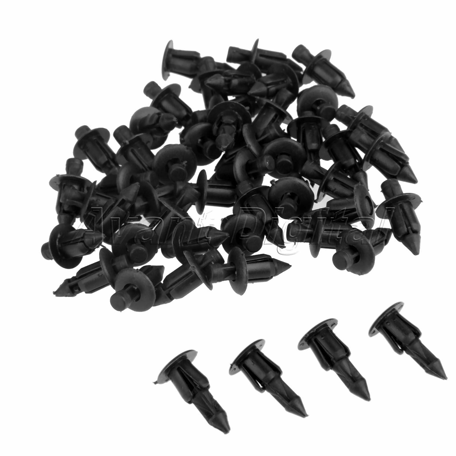 50PCS Universal Plastic rivets Fairing & Trim Panel Fastener Clips For AUTO CAR