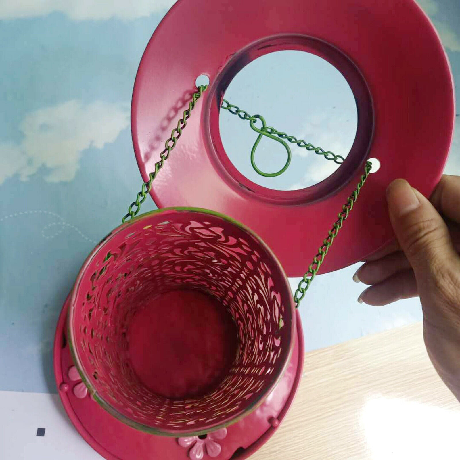 Metal Birdfeeder Solar Bird Feeder with Light for Outdoor Decorative Gifts
