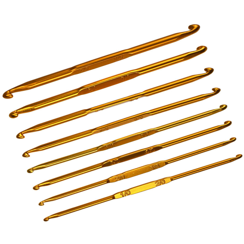 8Pcs Aluminum Crochet Hooks Crochet Needle for DIY Knitting Weave Craft