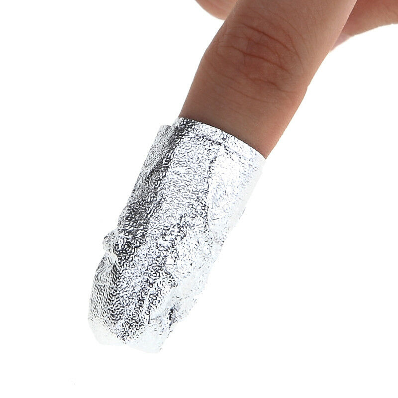 100Pcs Nail Art Gel Polish Remover Pads Soak Off Aluminium Foil Cleaning Wrap