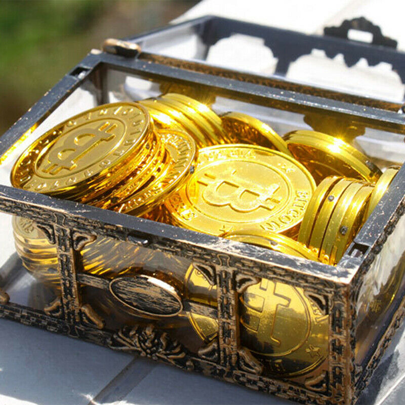 Plastic Money Container Storage Box Transparent Pirate Toys  Pirate Treas.l8