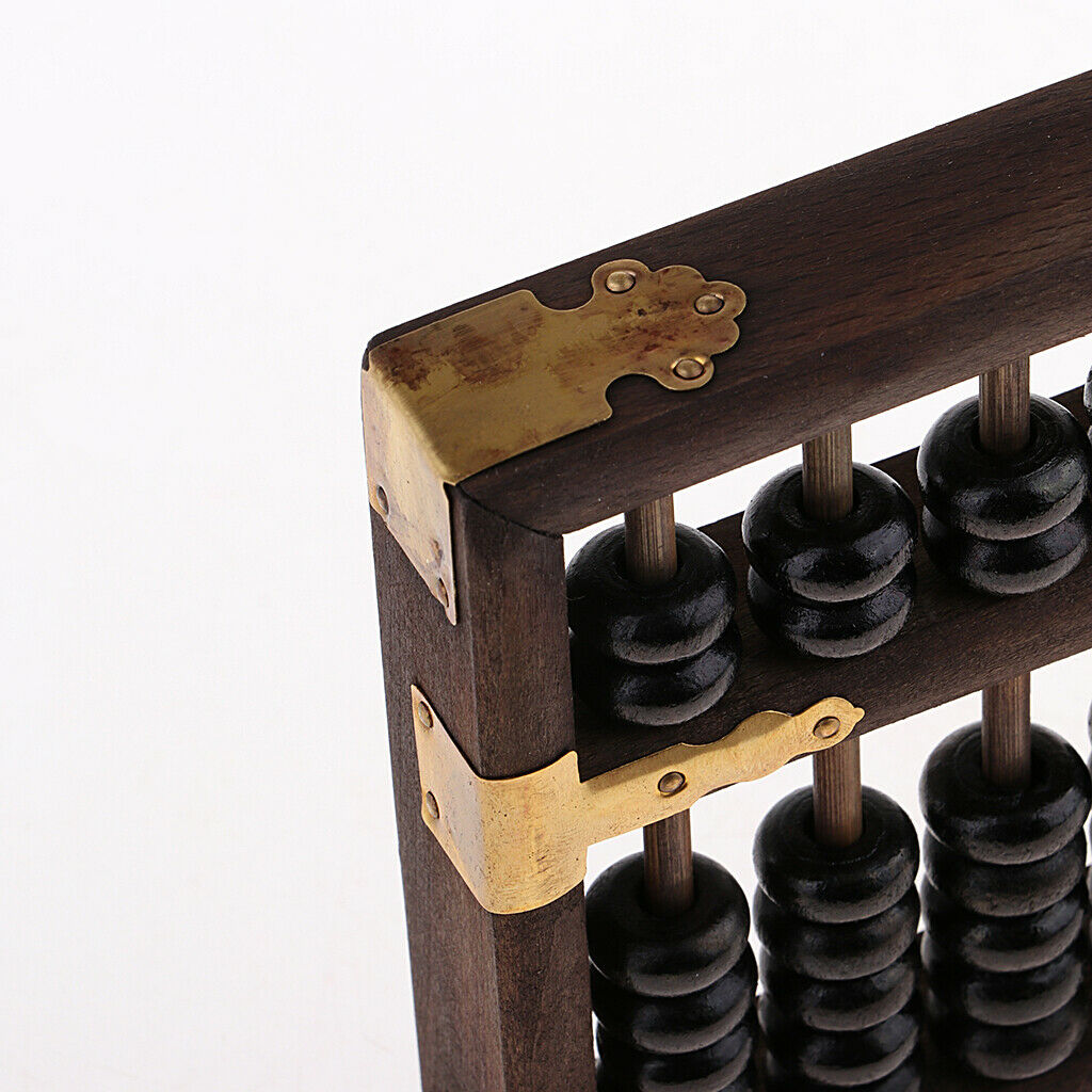 Chinese Abacus Wooden Abacus Soroban Arithmetic Calculation Tool 9 Digits