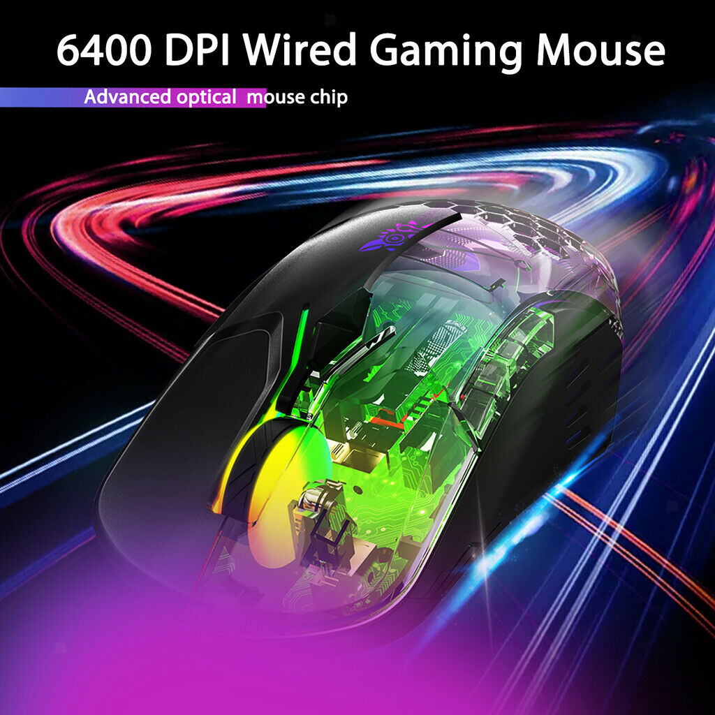 7 Color Backlit Wired Optical USB Gaming Mouse For PC Laptop Computer