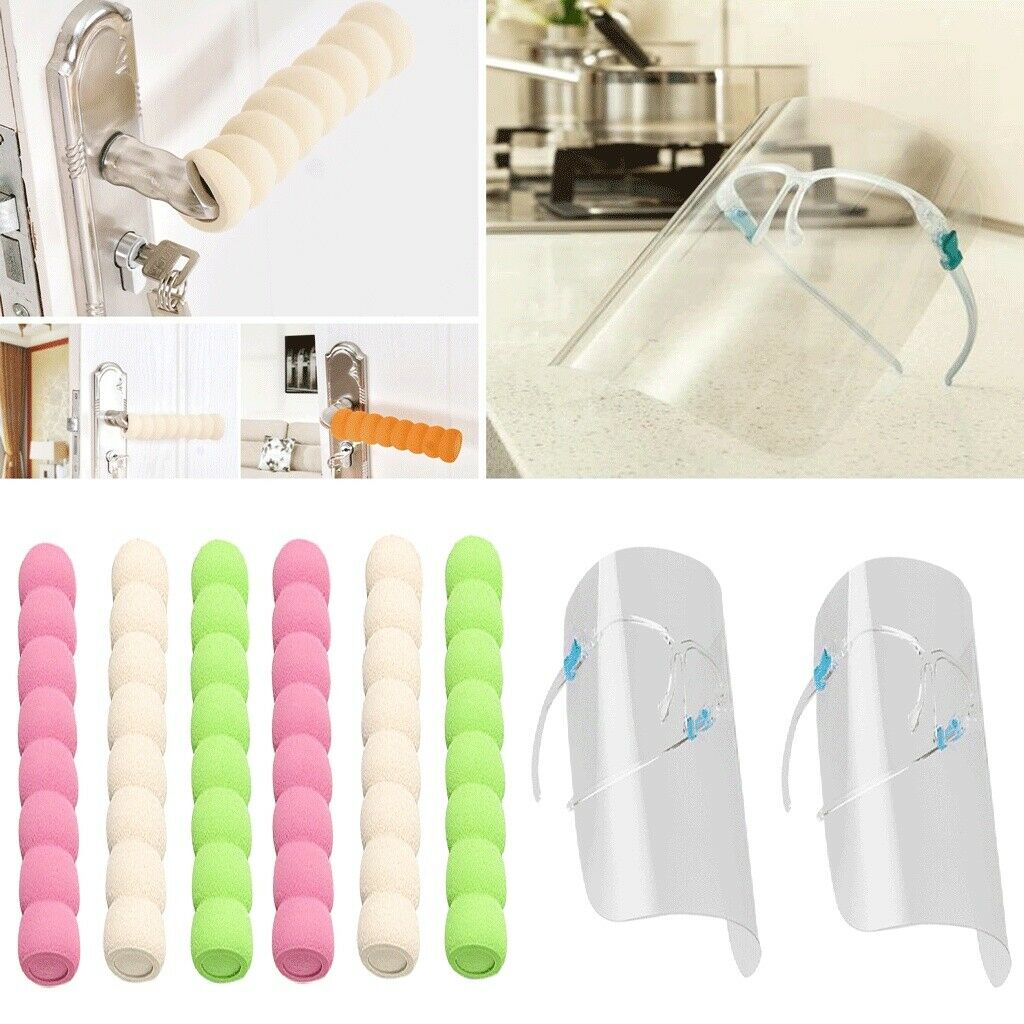 Foam Door Handle Cover Anti-collision Door Knob Hose Face Shield Clear