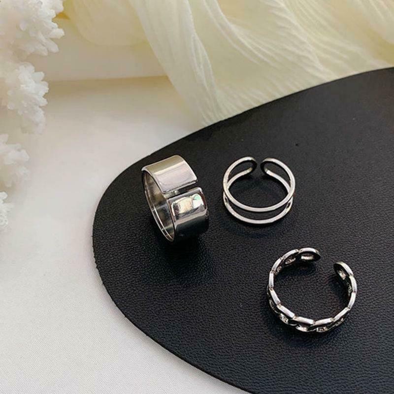 3PCS Womens Open Ring Finger Knuckle Simple Band Accessories Party Jewelry Gifts