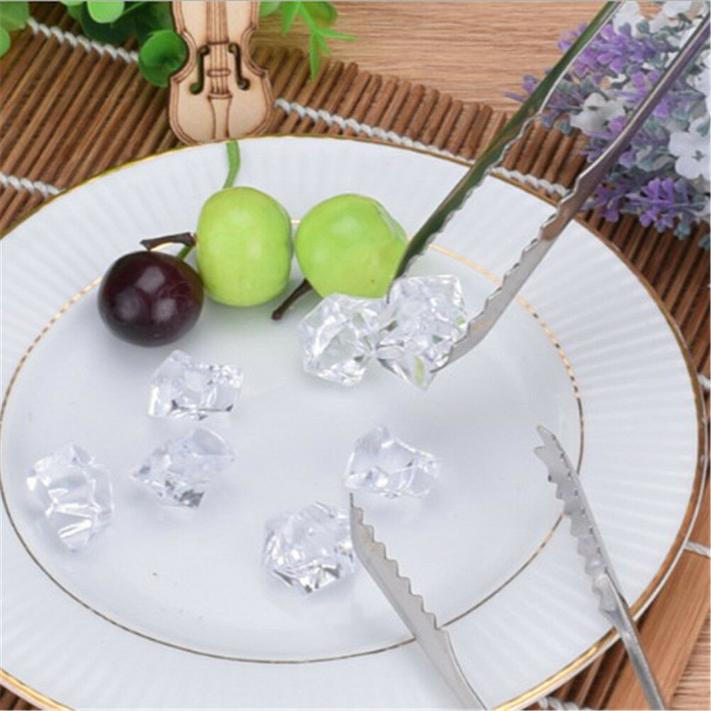Stainless Steel Barbecue  Clip Bread Food Ice Clamp Ice Tong ToolBarKit.l8