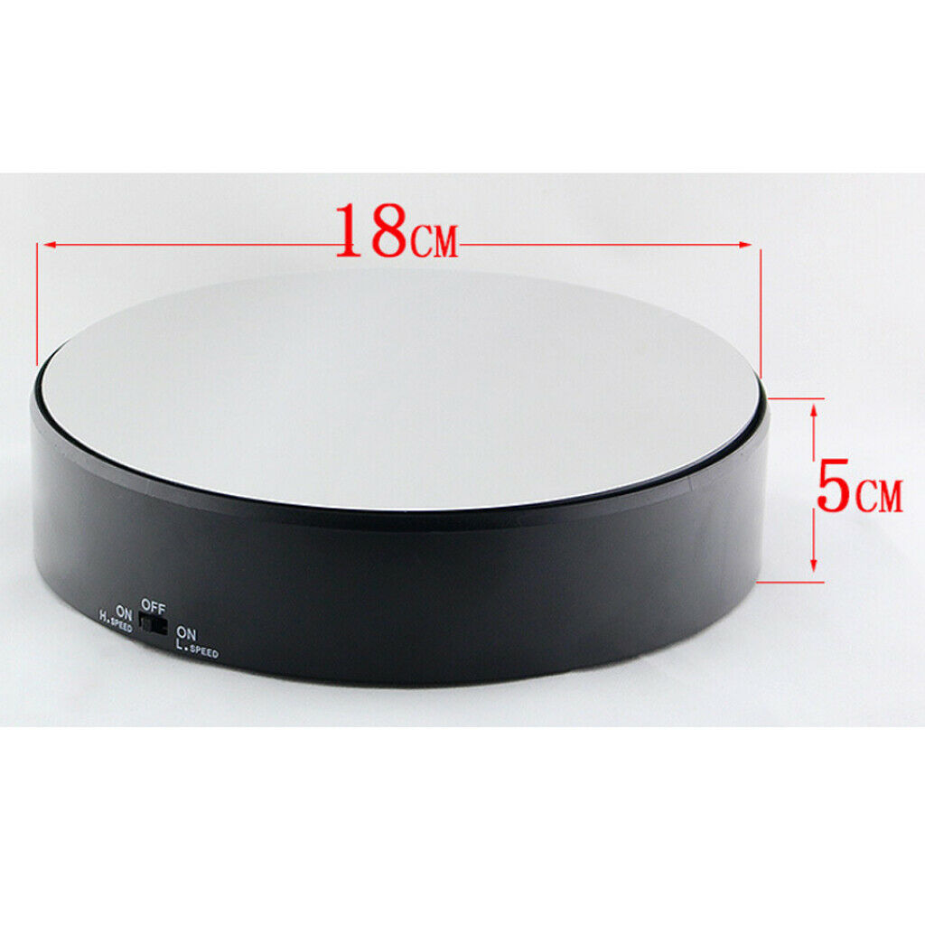 360 Degree Electric Rotating Stand Turntable Black for Jewelry Phone Display