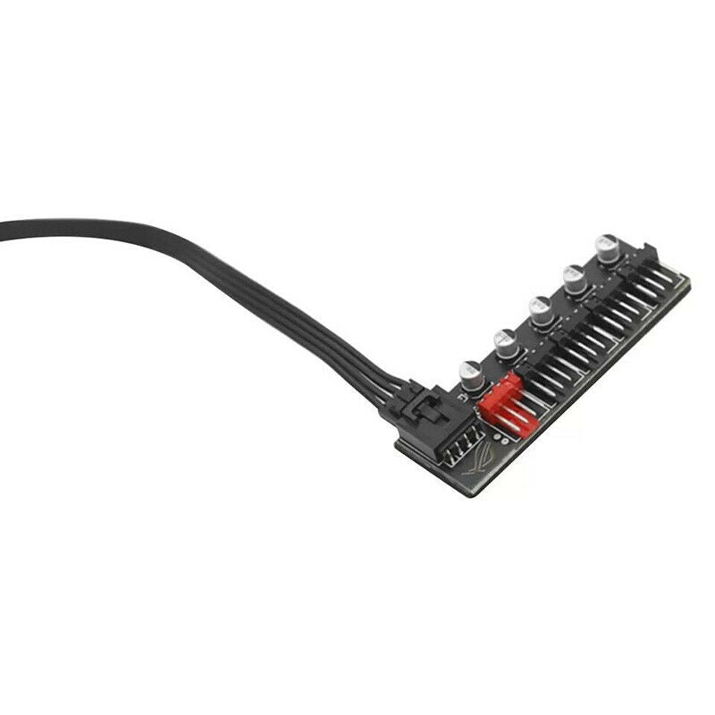 5Port PC Fan Hub Splitter Speed Controller Adapter for 4Pin PWM Cooler Co.l8