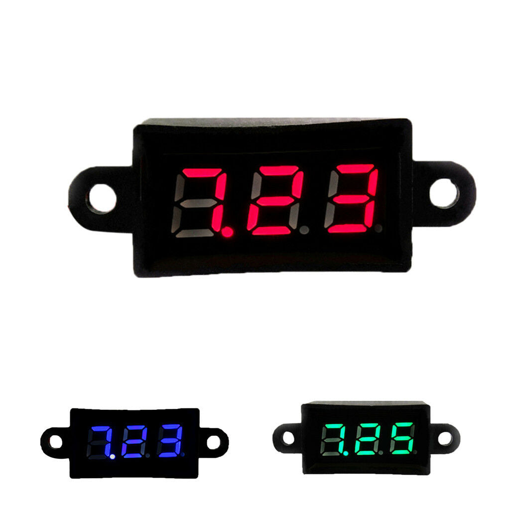 Mini Digital Voltmeter DC3.5-30V LED Diaplay Panel Voltage Meter Tool Red