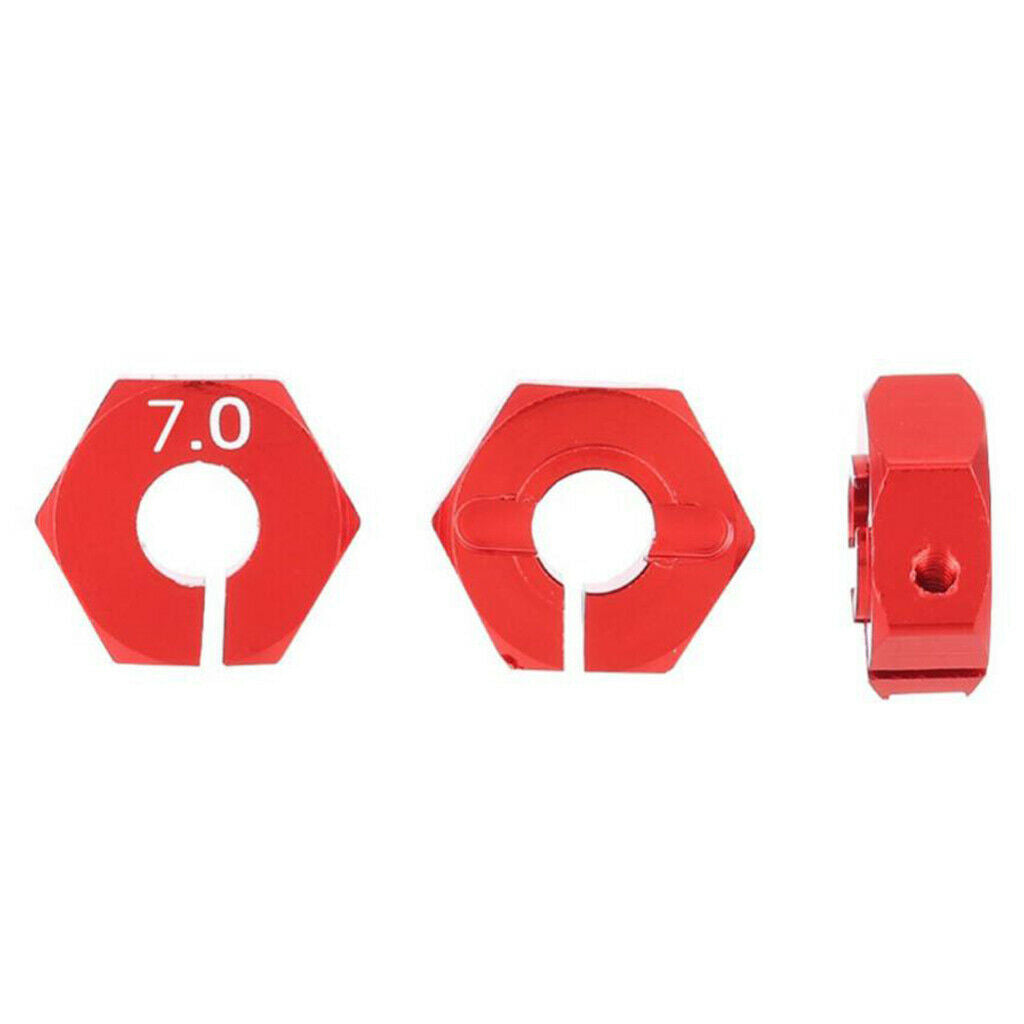 8Piece Wheel Hex 12mm Drive Hub Adapter Upgrade Part for 1/10 RC D90 Car 7mm