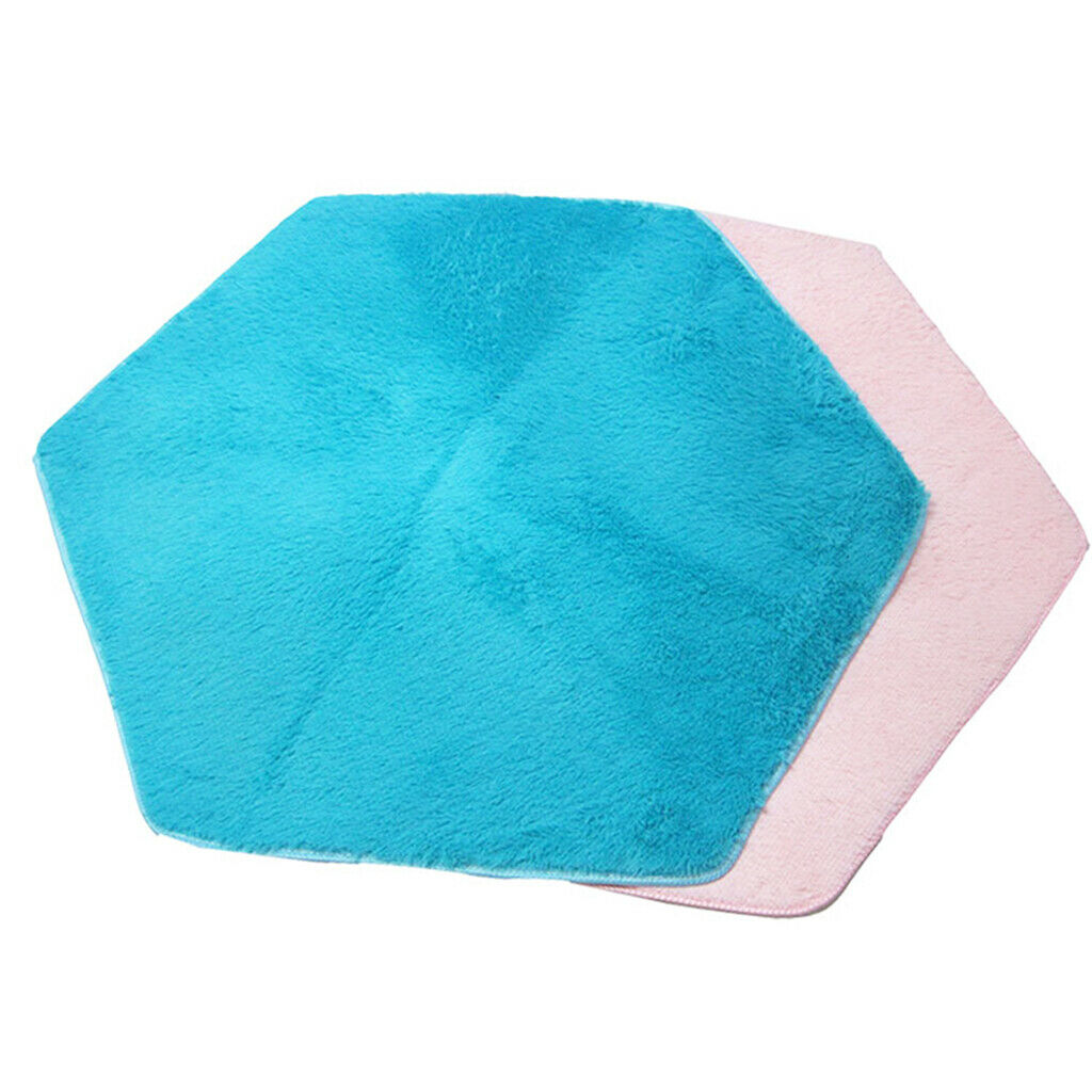 Toddler Playhouse Play Tent Hexagonal Mat Plush Kids Bedroom Floor Carpet