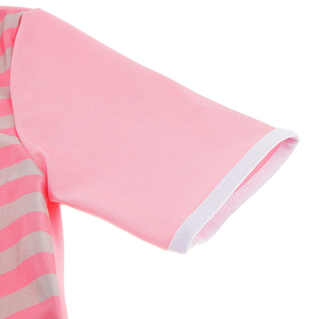 Muslim Kids Girls Modest Swimsuit Top Pant Islamic Arab Beachwear S Pink
