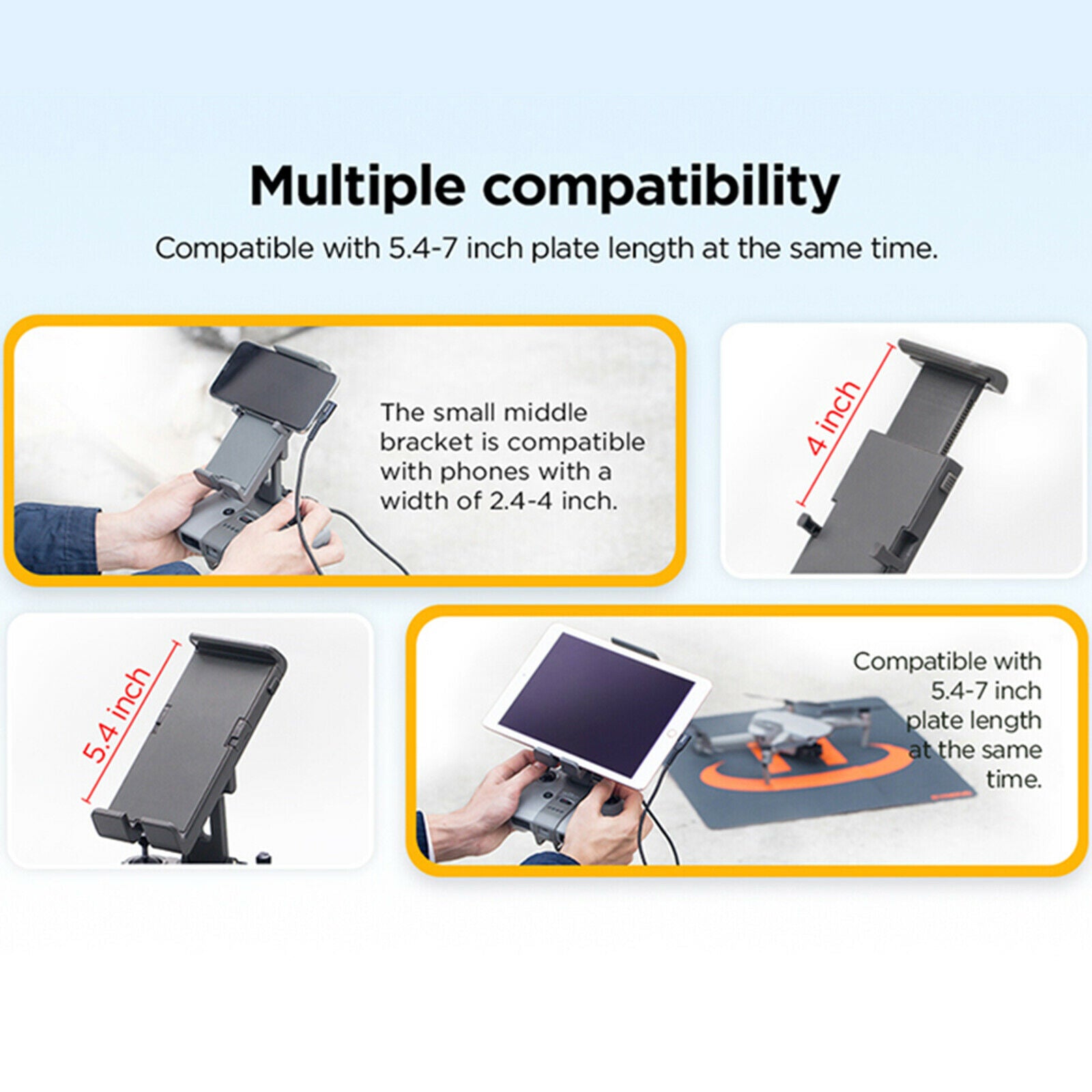 Expansion Bracket Tablet Holder for Mini 2/Mavic Air 2/ Air 2S Remote Controller