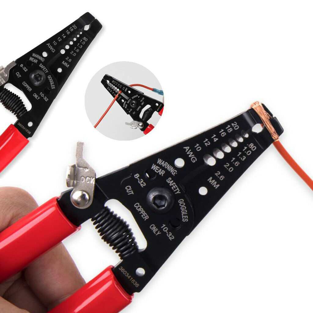 Steel Double Scale Multifunctional Stripping Plier Wire Cutter 0.8-2.6mm