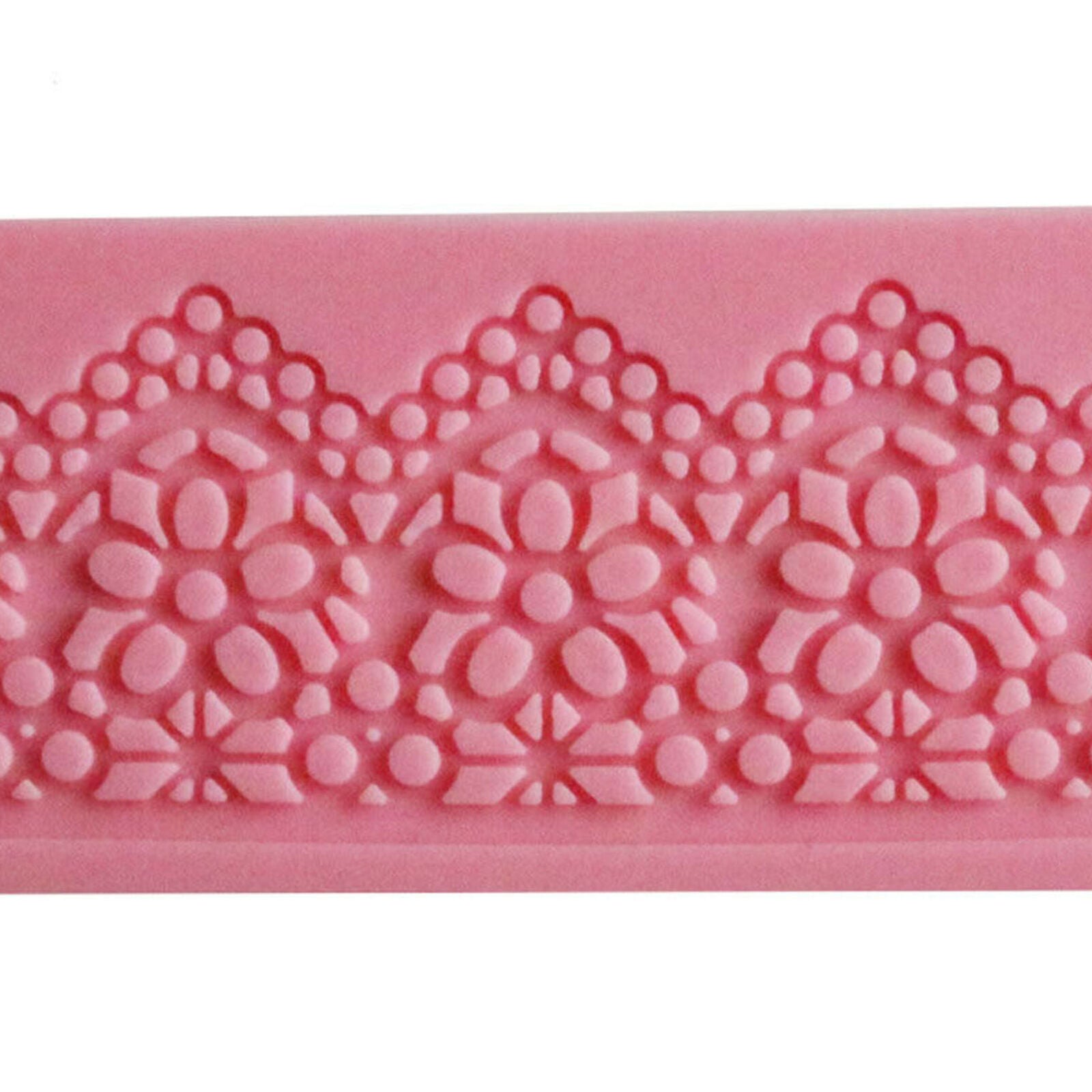Lace Silicone Mold Fondant Decoratiing Border Baking Sugar Mould Flower Cake Mat