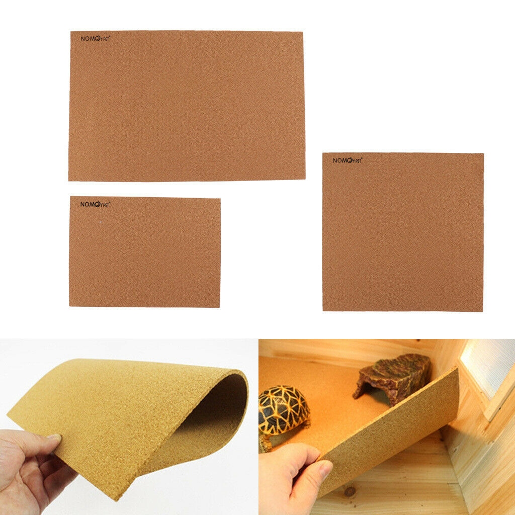 Reptile Carpet Wooden Mat Pad Habitat for Tortoise, Dragon, Geckos Small