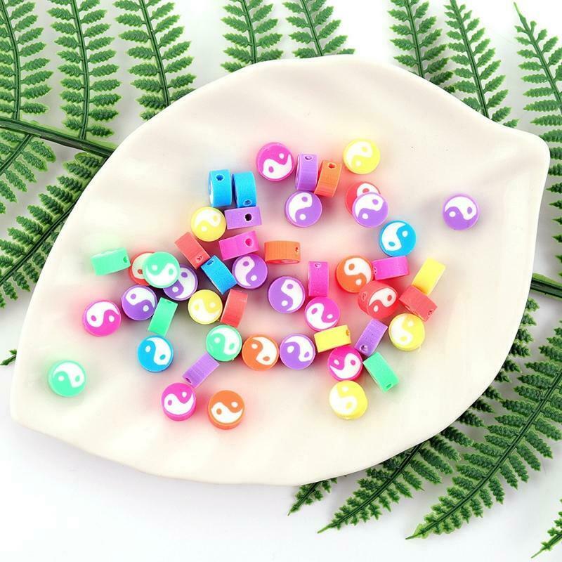 Yin Yang Disc Spacer Beads Soft Pottery Yin Yang Beads Tai Chi Spacer Beads