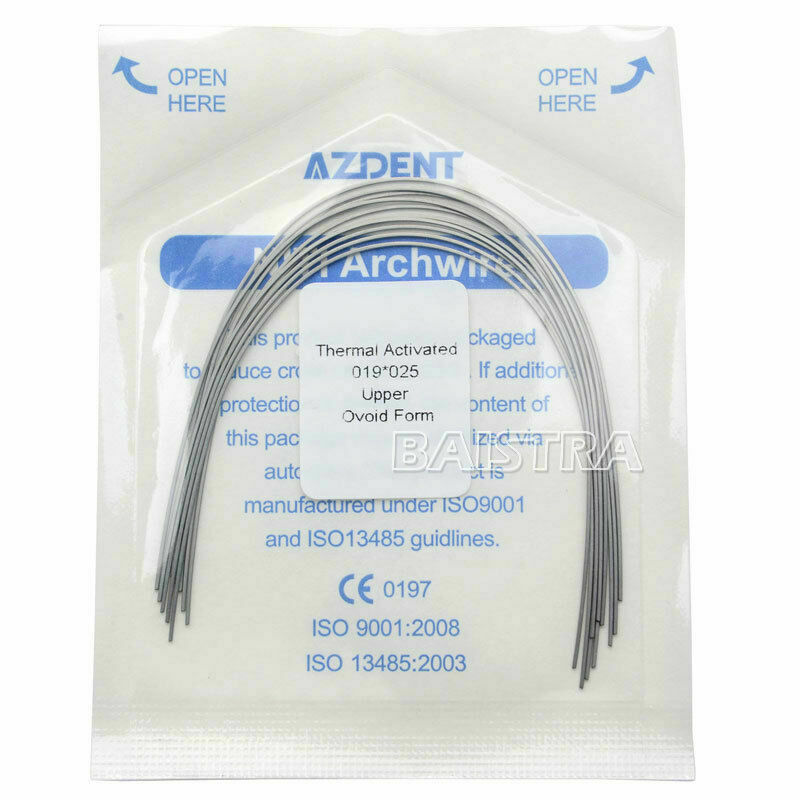 50 bags Dental Ortho Arch Wires Heat Thermal Niti Rectangular 019*025 Upper
