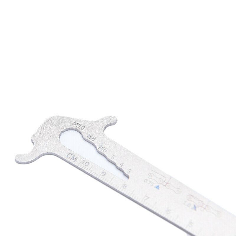 1pc Bicycle Chain Wear Checker Indicator Stainless Steel Measurement Rul.l8