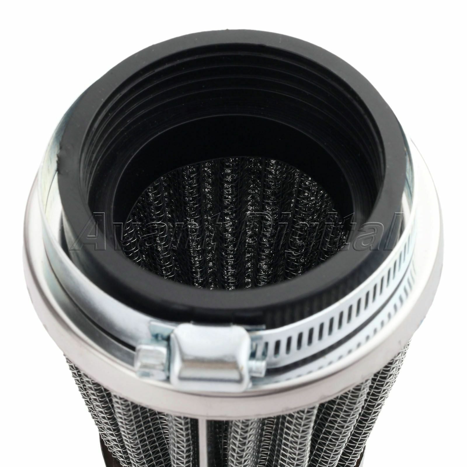 1 Motorcycle Air Filter Cleaner Inside diameter 52mm Double Layer Steel Pod Dirt