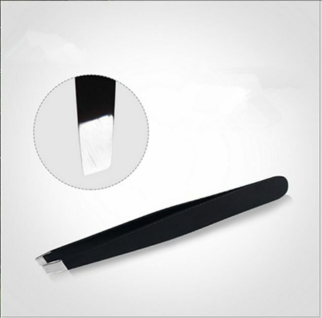 Stainless Steel Professional Eyebrow Tweezers Hair Beauty Slanted Tweezer Tool