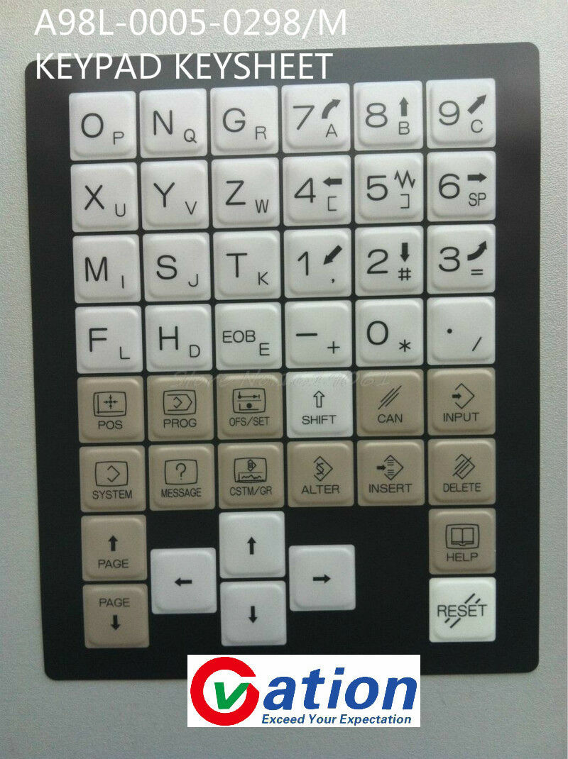 Oi-MC MEMBRANE KEYSHEET FANUC A98L-0005-0298#M KEYPAD KEYBOARD