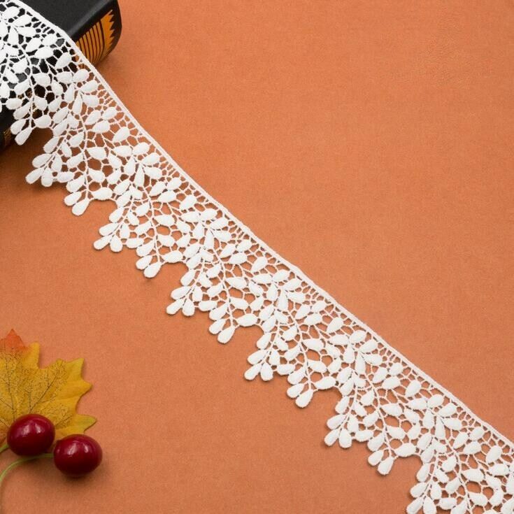 2 Yards Milk silk embroidery Lace Clothing accessories Sewing DIY Handmade