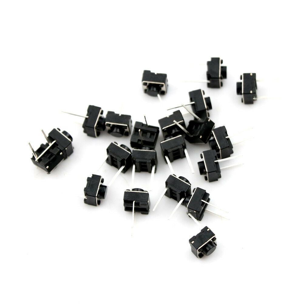 20Pcs Momentary Tactile Tact Push Button 2 Pin Switch DIP 6 x 6 x 5mm  S&qiJCDF
