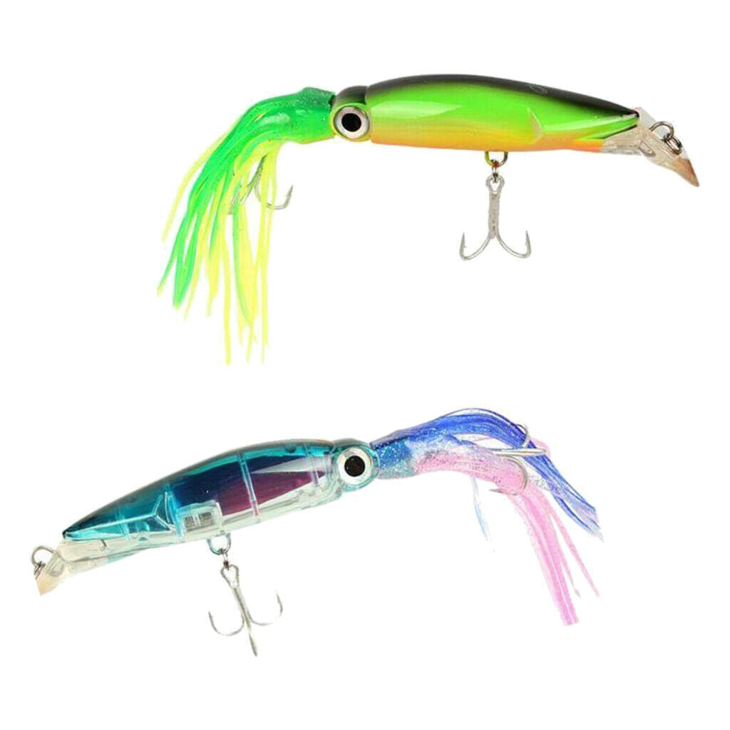 2pcs Squid Fishing Lure Artificial Bait Octopus Lure Fishing Skirts Lures very