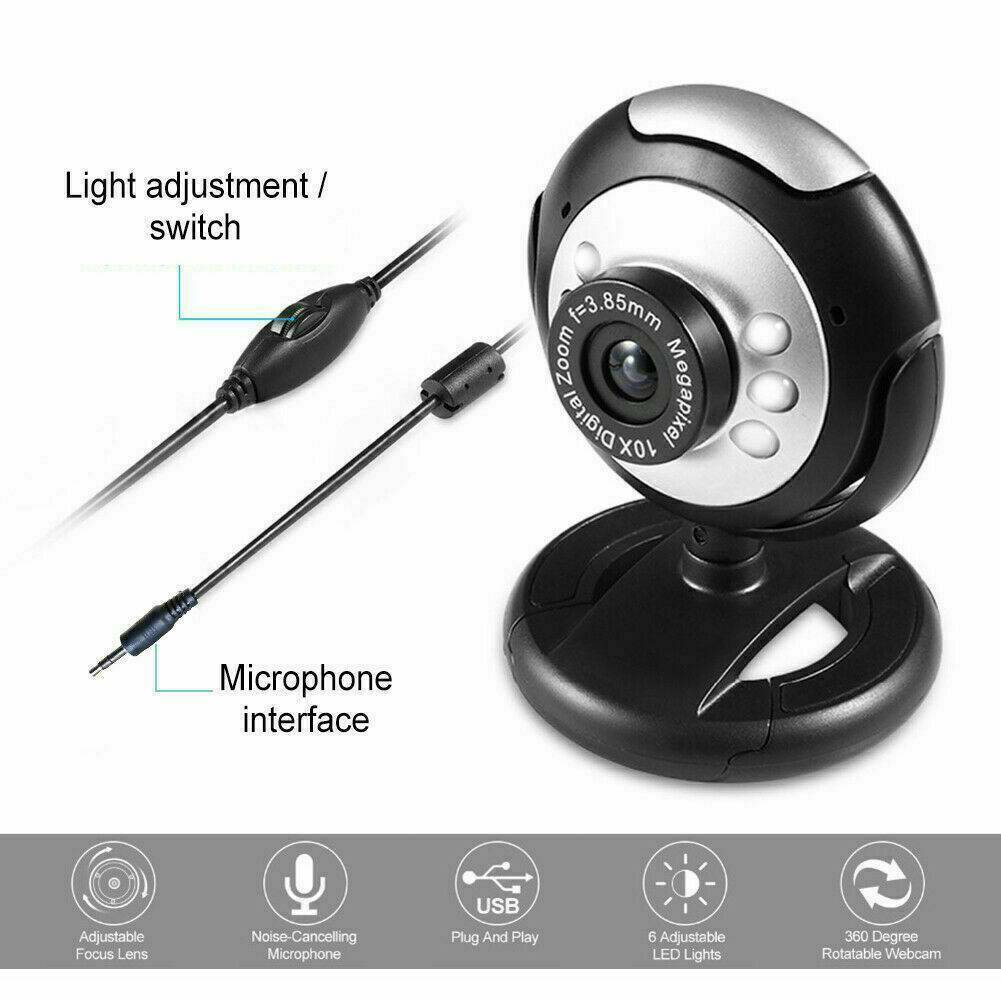18MP USB 2.0/3.0 HD Web Camera Webcam LED + Microphone for Computer PC Laptop