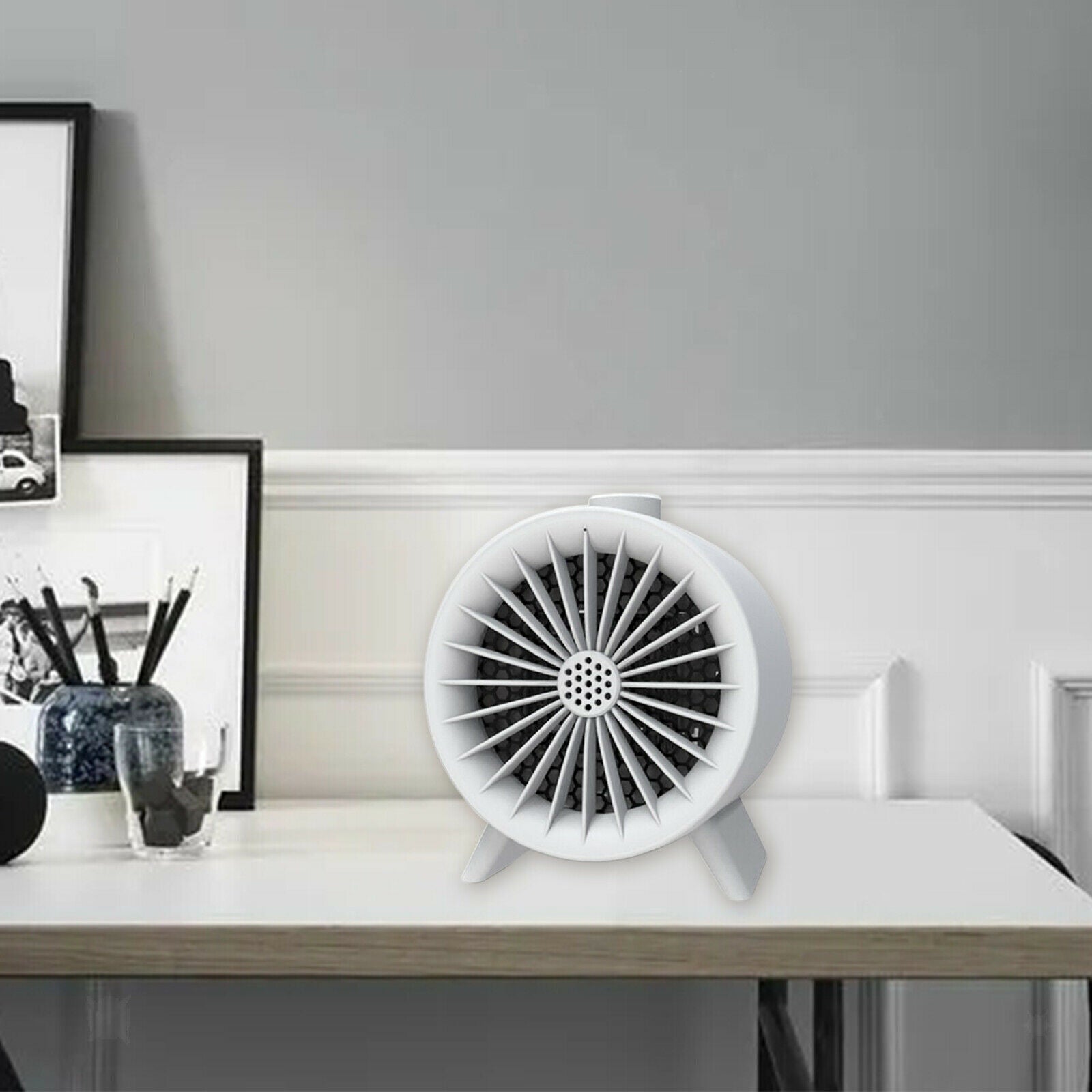 Electric Space Heater Auto-Off Adjustable Fan Thermostat Office Home Decors