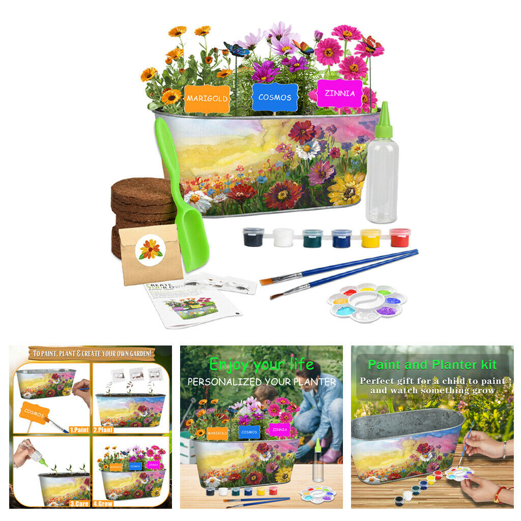 Flowers Planting Kit for Kids Gardening Set Flower Developmental Educational